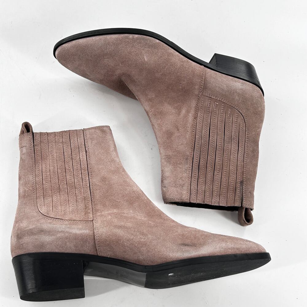 Bruno Magli Campo Chelsea Boots 8.5 Beige Tan Gray NWOT Ankle Booties Academia